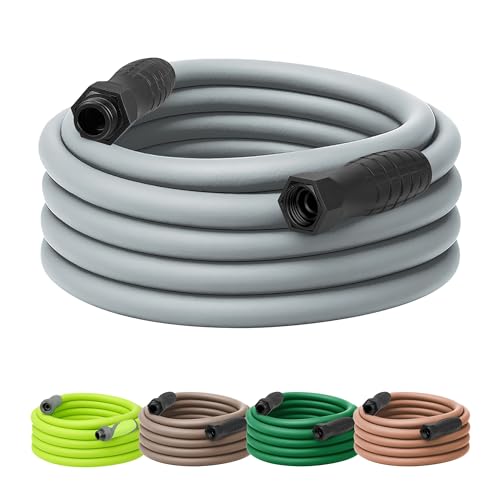 Image of Flexzilla Colors SwivelGrip Garden Hose 5 /8 in. x 50 ft., Lightweight All-Weather Water Hose, Durable and Flexible, Leak-Free Connections, Slate Grey