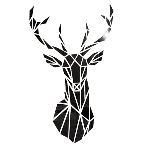 HOMSFOU Peint à Tête De Cerf Autocollant Mural Stickers Muraux Peint Pour Maison