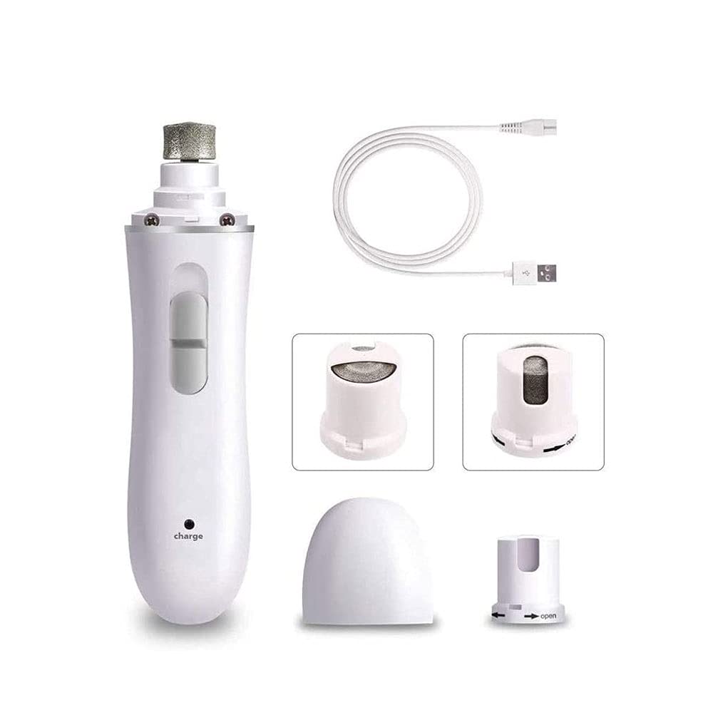 Molinillo de uñas para perros - Trimmer de clavo de mascota recargable de 2 velocidades profesional con clippers, ruido bastante bajo, patas de aseo y alisado para pequeños perros grandes y gato