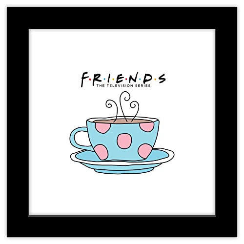 Décoration murale Friends tasse café bleue cadre noir Trends International