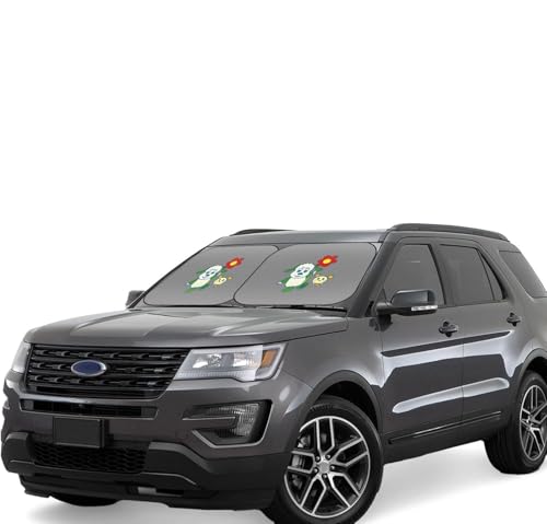 うーたん (4) 車用サンシェード サンバイザー 日よけ 紫外線対策 カーサンシェード 四季兼用 車用品 折畳み 便利 遮光 断熱 吸盤4個付