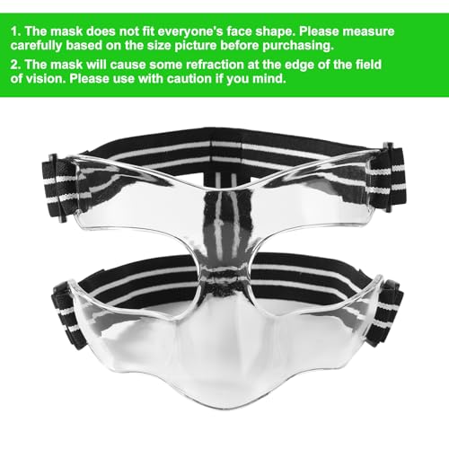 image for lasuroa Nose Guard for Broken Nose, 5.9x3.74in White & Black Adjustabl