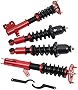 FEIPARTS Coilovers Struts Suspension Shock Fit For 2003-2008 for Toyota Corolla /2003-2008 for Toyota Matrix - Red