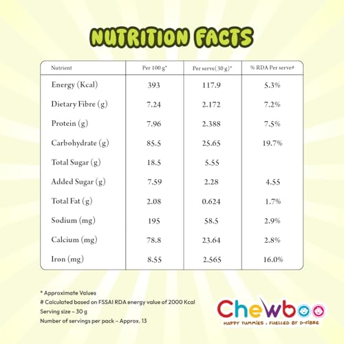 Image of Chewboo Bajra Millet Shells for Kids | High Fibre Breakfast Cereal & Snack | Made with 72% Bajra & Jaggery | No Refined Sugar | 400g