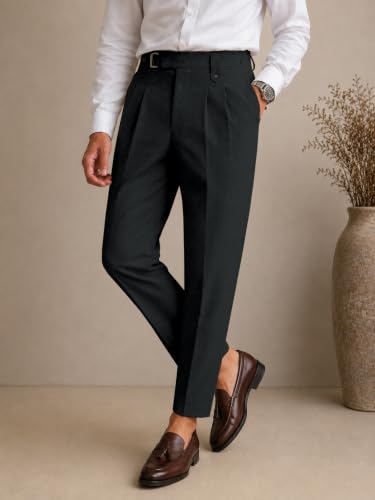 Image of TAGDO Men's Solid Colour Pant with Pocket || Casual Trosuer || Formal Trouser || Formal Slim Fit Pleated Pants for Men (2049)