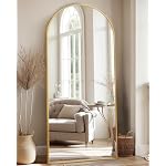 Suidia Arched Full Length Mirror, 76"x34" Floor Mirror Freestanding, Floor Standing Full Body Mirror with Stand for Bedroom, Hanging Mounted for Living Room Cloakroom, Gold - Image 2