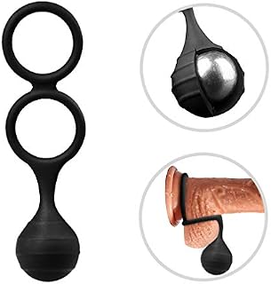 Double Enjoy Powerful Male Enhancement Exercise Dual Ring Flexible Rings-100% Medical Grade Silicone