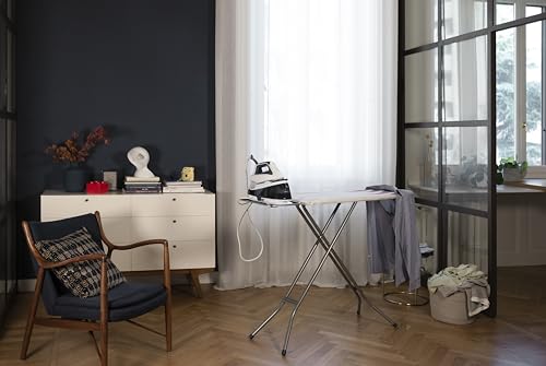 Vileda Total Reflect Ironing Board Medium with Heat Reflective Cover, XL Steam Iron Rest, 120 x 38 cm Ironing Table with Adjustable Height 75-96cm, Kid Safe Pull and Lift Closing and Hanger Hooks - Image 4