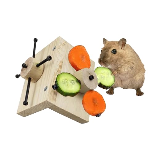 Mouse Rat Enrichment Toy, Food Dispenser, Wood (S)