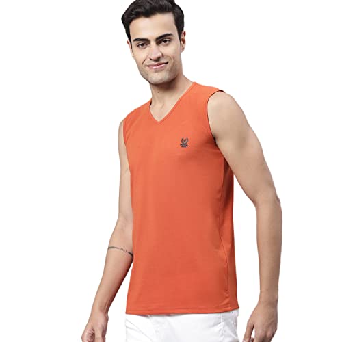 Image of Mack Jonney Regular Fit Cotton Solid Gym Vest for Men-V SL ANTHRA 01-P