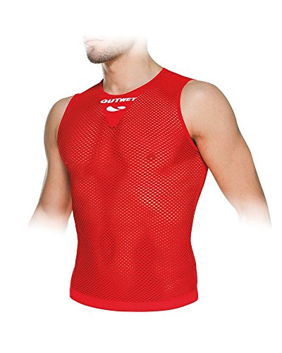 Outwet LP1 - Camiseta sin mangas, Unisex adulto, color rojo, tamaño Talla única