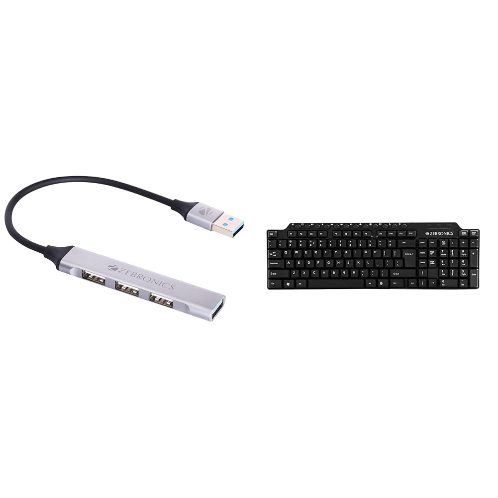 Zebronics 200HB USB 3.0 4 Port hub with Hi Speed Data Transfer, Aluminum + ABS Body, 15cm Cable, SLE-image-45