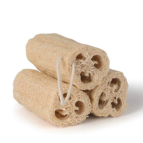 Shower Loofah Exfoliating Luffa Bath Sponge, No Bleaching Natural Shower Loofah Body Wash Scrubbers for Removing Dead Skin