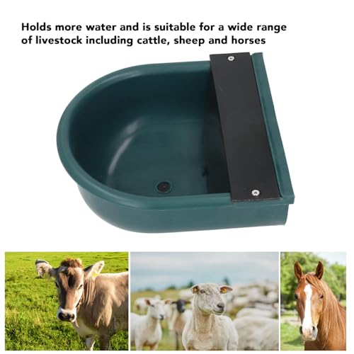 Waterer para Gado, Fácil de Instalar Tigela de água para Gado de Grande Capacidade para Gado (Verde