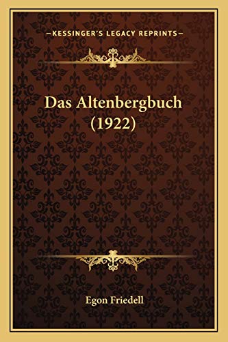 Das Altenbergbuch (1922) (German Edition)