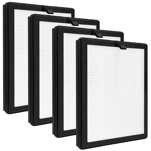 Image of ClearAir-A5 Replacement Filter, Compatible with VEWIOR ClearAir-A5 Air Purifier, 3-in-1 H13 True HEPA and Activated Carbon Filters, 4 Pack
