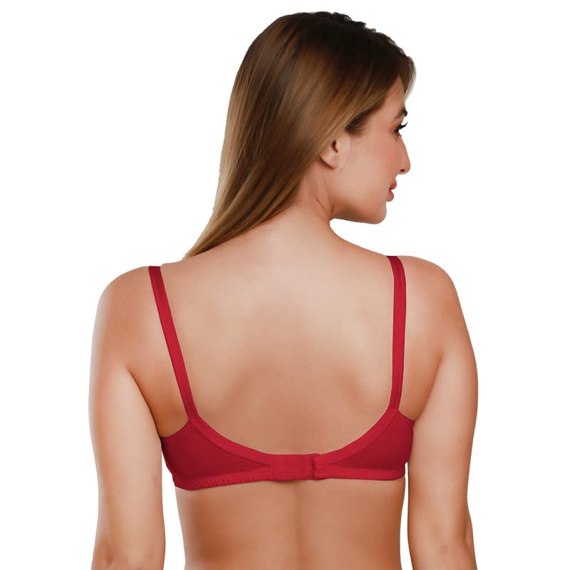 Image of Daisy DEE Women's Cotton Seamed Non-Wired Regular Straps Full Coverage Non-Padded Bra - NSHTL