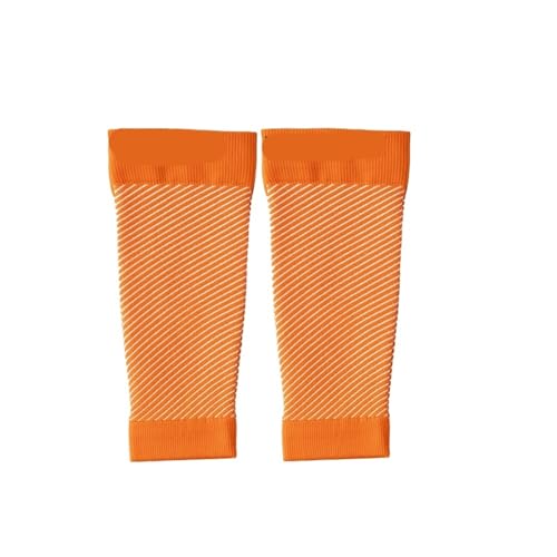 1 Pair Calf Compression Sleeve Men and Women - 23-32mmhg Shin Splint Compression Sleeve Recover Pain Relief for Shin Splint Relief, Recovery, Running(Orange-1pair)