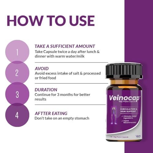 Image of VARCO LEG CARE TOPICAL PHYTO OIL Specialist Topical Phyto Oil & Veinocap Phyto Capsules For Management Of Varicose Veins, Improves Blood Circulation, Reduces Cramps & Swelling Combo