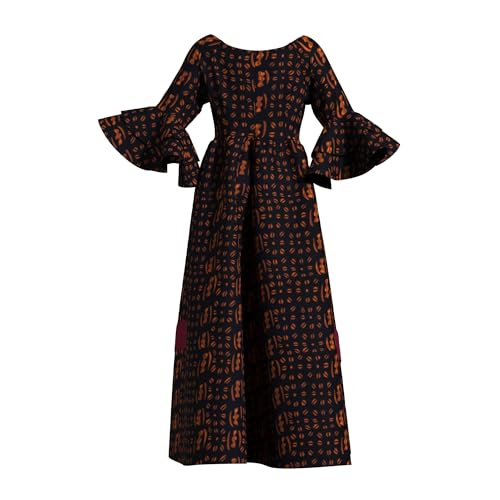Image of iooiooi Womens African Print Party Maxi Dress Tradition Dashiki Ankara Long Dress & Headwrap