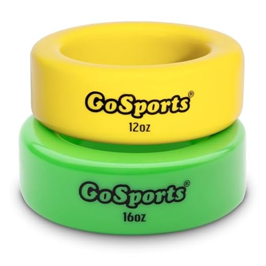 GoSports Baseball and Softball Bat Weights - 2 Pack Baseball Donuts - 16 oz & 12 oz