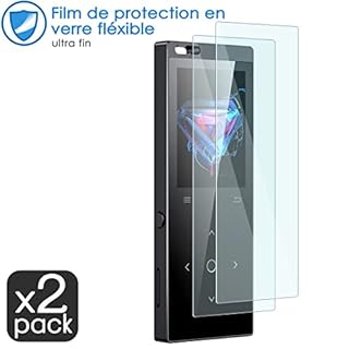 KARYLAX - Protection d'écran en Verre Flexible, Dureté 9H, Anti-Rayures, Film Protecteur Compatible pour Smartphone DODOSOUL Lecteur MP3 M800 (Pack x2)