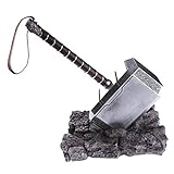 Mastergoswords Thor Mjolnir Hammer Collectible 1:1 Replica Cosplay Costume Prop Toy (Standing Base...
