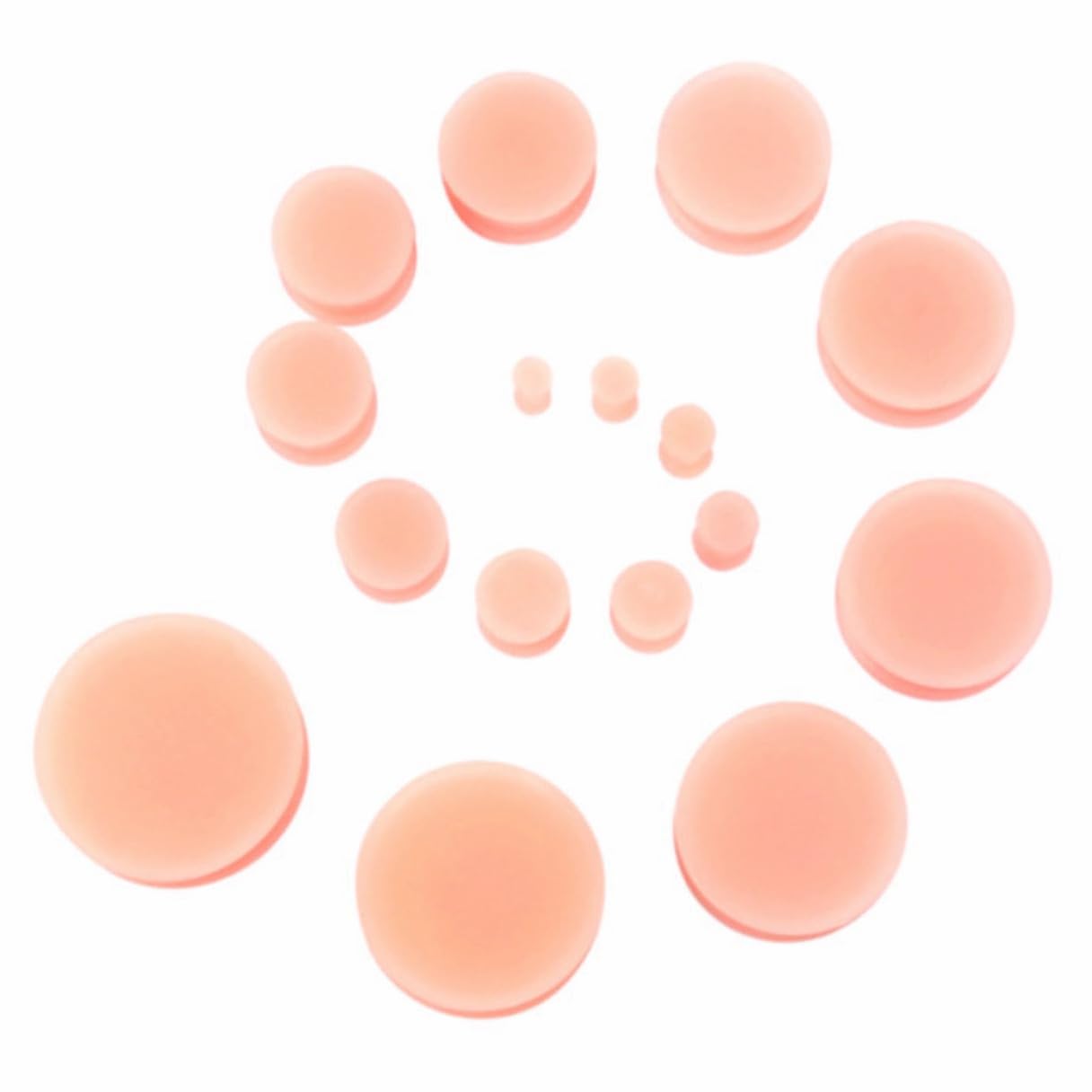 2 szt. silikonowe zatyczki do uszu o cielistym odcieniu skóry piercing biżuteria 8 g (3 mm), styl