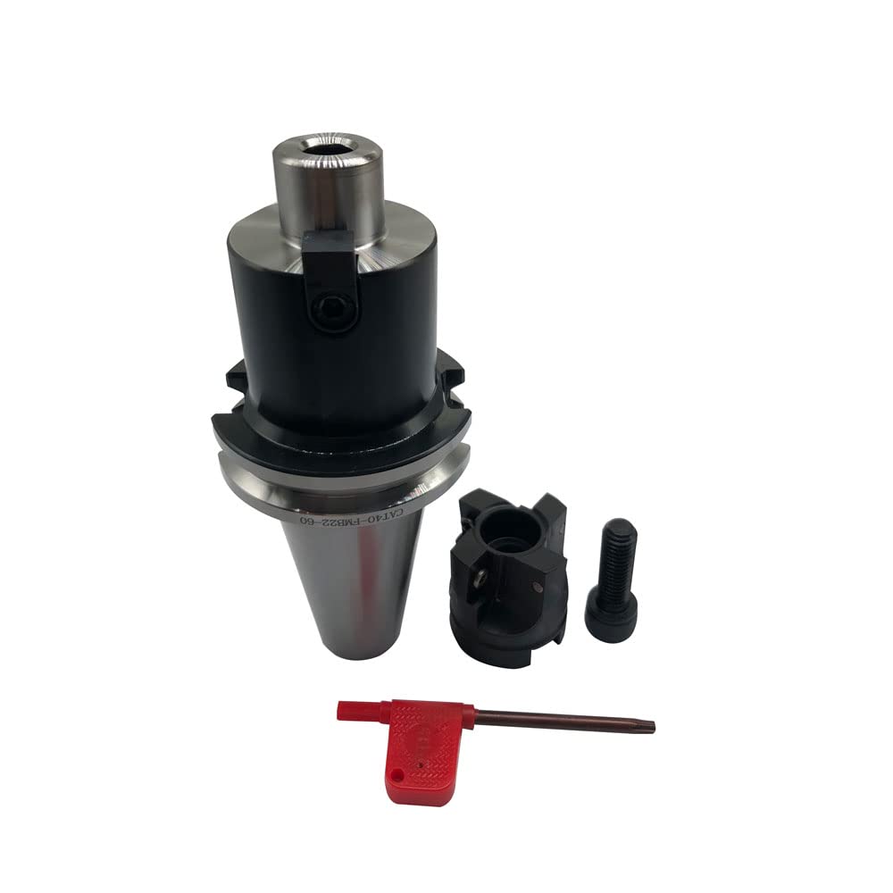 Face Milling Cutter BAP300R 40-22-4T with T8 Wrench + CAT40 FMB22 Mill Arbor for APMT1604PDER Carbide Milling Inserts