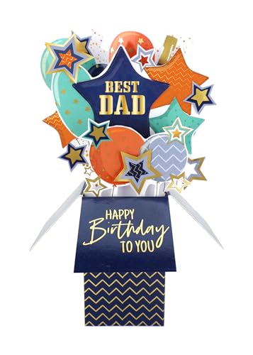 Clever Cube Best Dad Dad-Tastic Party! Birthday Pop Up Greeting Card CU005.C