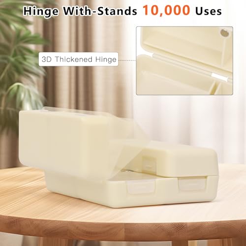 Image of FYY Daily Pill Organizer, 7 Compartments Portable Pill Case Travel Pill Organizer,[Folding Design] Pill Box for Purse Pocket to Hold Vitamins,Cod Liver Oil,Supplements and Medication-White (Pack of 2)