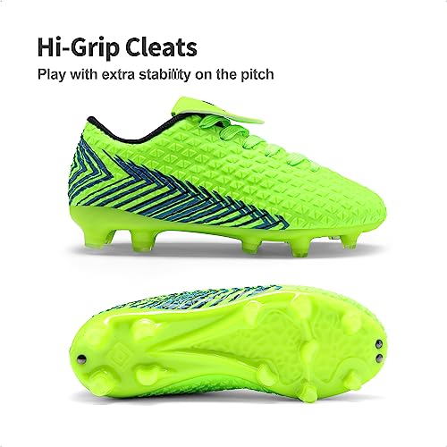 Dream Pairs Unisex-Child Soccer Cleats Football Shoes, Neon/Green/Black - 1 Little Kid (Mega-2K) #TOP1