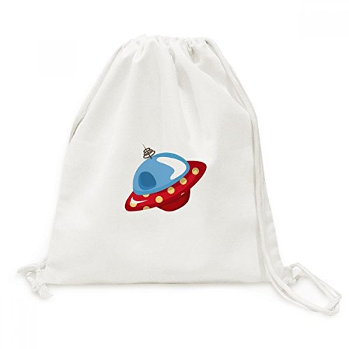 Toile Drawstring Backpack DIYthinker espace alien sac shopping pratique