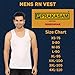 Compatible PRAKASAM Cotton Men's Combed Cotton Round Neck Sleeveless White Vest with Extended Length for Easy Tuck (Gold) Pack of 3