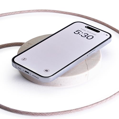 Einova Classic Stone &ndash; Marble Wireless Charging Pad Designed in Italy, Integrated 6 ft USB-C...
