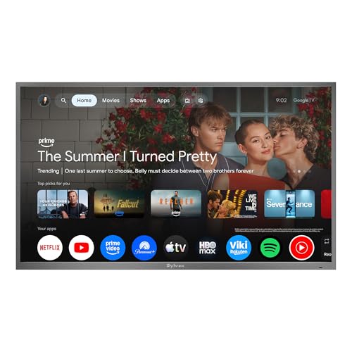 Image of SYLVOX Outdoor TV, 43 inch Smart TV Waterproof Outdoor TVs, 4K Weatherproof Television for Outside, Support Google Assistant, Chromecast, 1000 nit Brightness Partial Sun (Deck Pro 3.0)