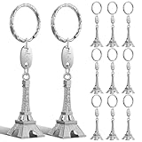 Quantité GéNéReuse: Ce lot comprend 15 porte-clés tour eiffel en alliage argenté, offrant une quantité suffisante pour répondre à vos besoins multiples en décoration ou pour organiser efficacement vos clés