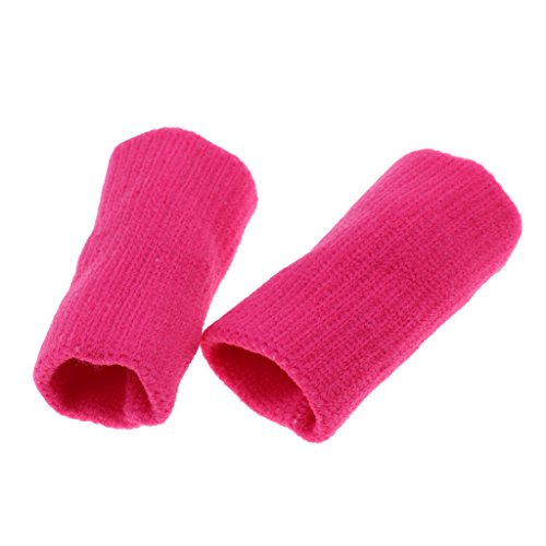 LEIPUPA 5pcs Protetor De Dedo Elástico Esportes De Suporte De Artrite Envoltório Reto - Rosa vermelh