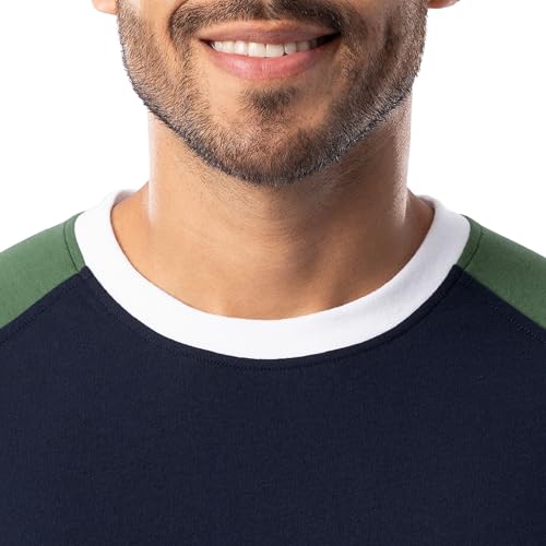 Fruit of the Loom Men's Jersey Henley Top and Broadcloth Pant Sleep Pajama Set4