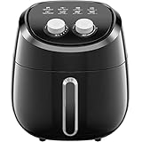Air Fryer 4.5 QT Airfryer Oven Small Air Fryer Cooker Timer and Temperature Control Air Fryers with Nonstick Basket Dishwasher Safe Auto Shut-off Christmas Gifts Black Air Fryer