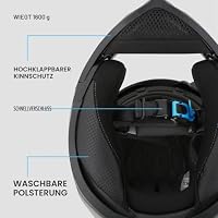 Westt Klapphelm Motorrad ECE 22.06 Zertifiziert für Roller, Scooter, Moped – Ansicht 4