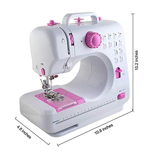 NEX Sewing Machine Children Present Portable Crafting Mending Machine with 12 Built-In Stitched