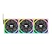 Thermaltake Toughfan EX 140 ARGB Sync; 140mm; 500~2000 RPM; MagForce 2.0; 3.04mm-H2O Static Pressure; Airflow 94.43 CFM; Hydraulic Bearing; 5V 3-Pin Motherboard Sync; 3-Pack; Black; CL-F212-PL14SW-A