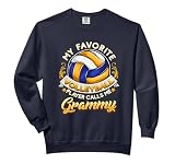 My favorite Volleyball Player Calls Me Grammy Grandma Comfort Colors Adult Sweatshirt