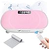 MERACH Vibration Plate, Whole Body Workout Powerful Quiet Vibration Plate Exercise Machine for Weight Loss and Shaping, Auto or Manual Speed Control, Built-in Bluetooth Speaker (Pink)