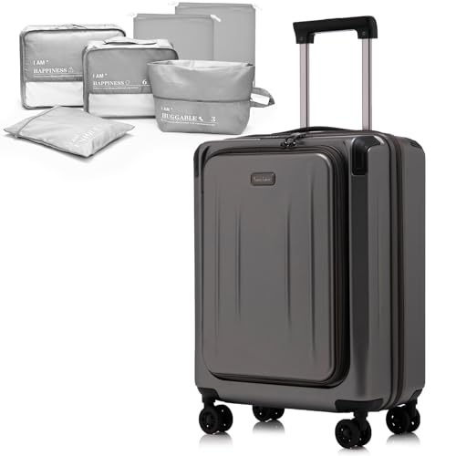 Premium 20-Inch Aluminum Carry-On Luggage Set