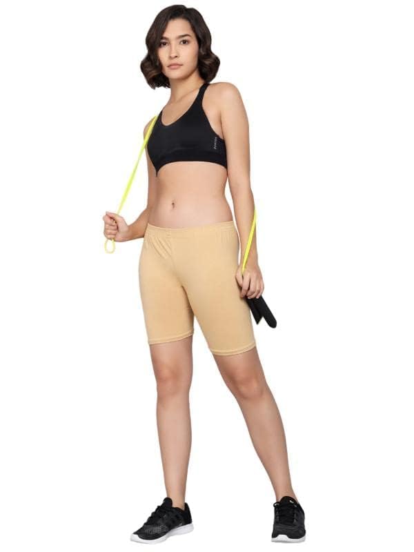 Image of Girls Cycling Shorts| Under Dress | Yoga Shorts | Workout Shorts | Running Shorts | Gym Shorts for Girls I Colour Black