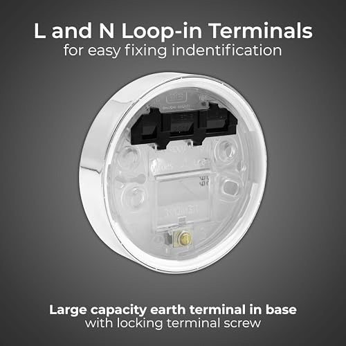 British General BG Electrical Ceiling Rose Lighting Fixture with HO Skirt and Spin on Cover, Heat Resistant, Chrome, 3" Base, 661CH-01 - Image 3