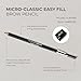 Wunderbrow Micro-Classic Brow Pencil, 2.5mm tip for precision filling, Sharpener Included, Vegan and Cruelty Free (Brunette)