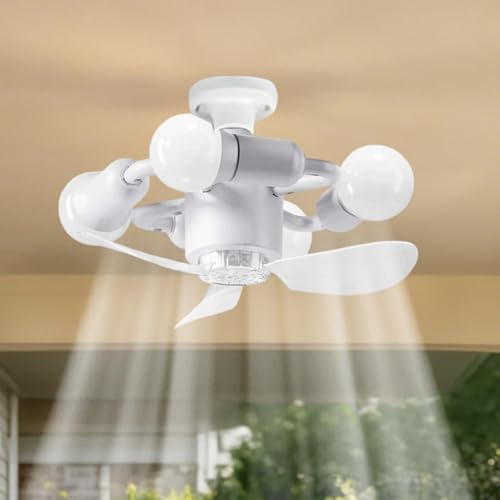 Ventilateur de vent à douille E27 avec éclairage pour salon - 8